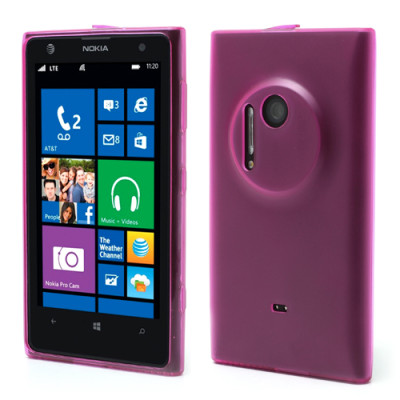 Силиконови гърбове Силиконови гърбове за Nokia Силиконов гръб ТПУ мат за Lumia 1020 тъмно розов